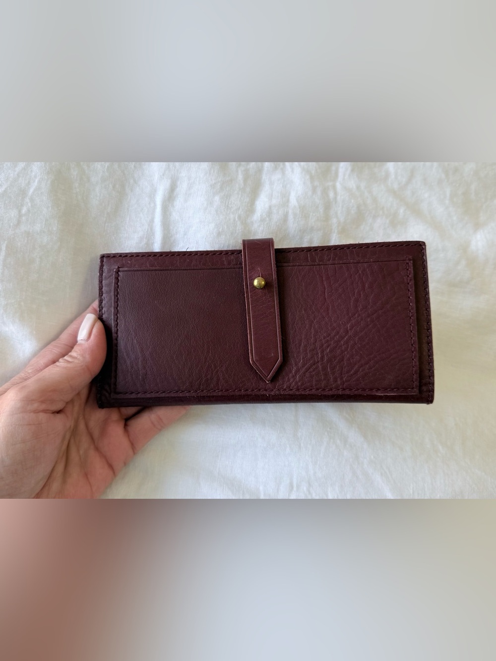 Madewell | Cordovan Burgundy Leather Post Long Wallet | EUC